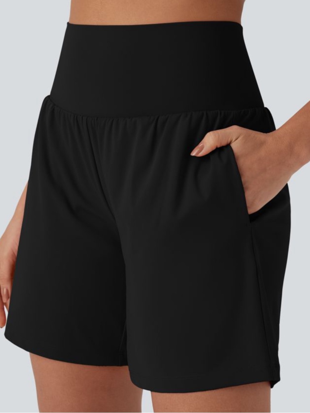 HALARA 7” SoftlyZero™ Airy Super High Waisted 2-in-1 Cool Touch Yoga Shorts. - Picture 2 of 5